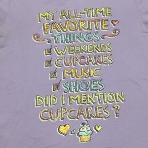 Top for girls size 14 cute lavender tshirt My Faves!!🧁EUC